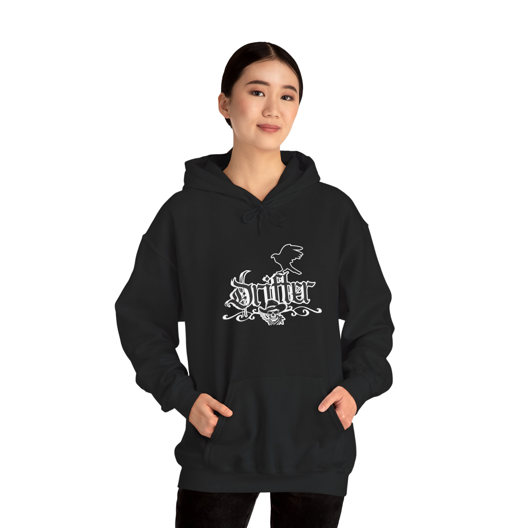 Drifter Gothic Hoodie — Colorful Back Graphic 'Lightning, Rich, Dumb, Nympho' Streetwear - Image 5