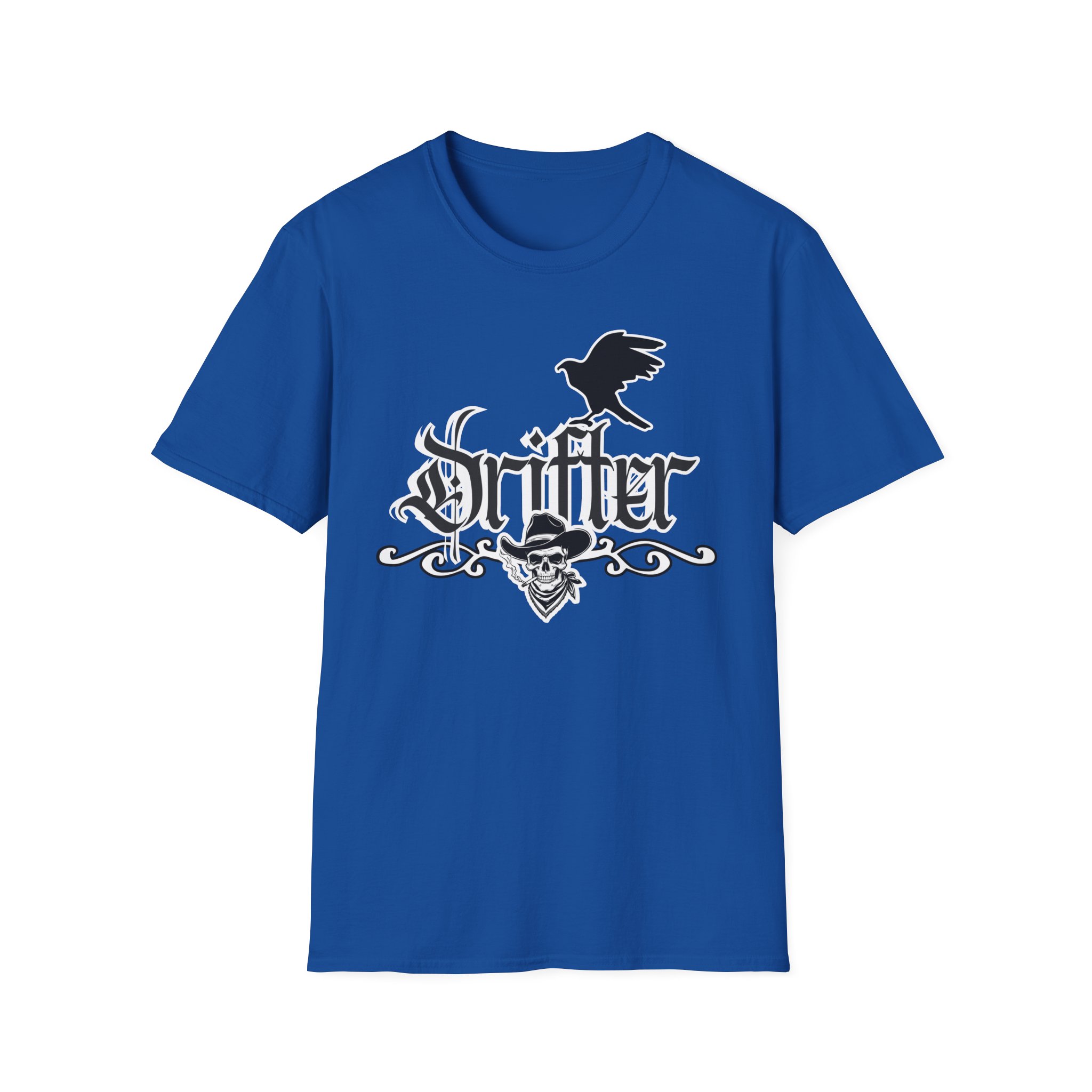 Drifter T-Shirt — Gothic Crow & Skull Vintage Design - Image 79