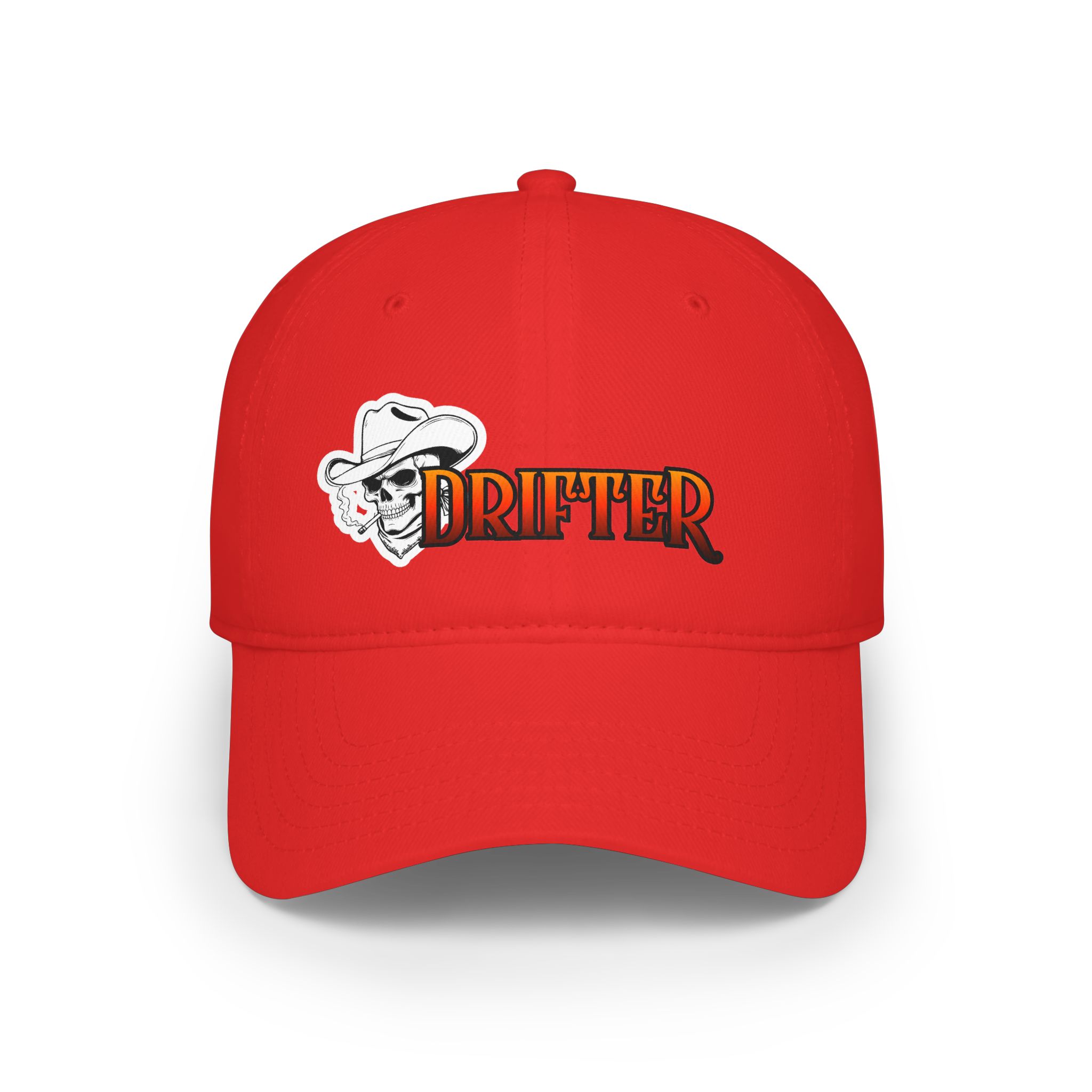 Drifter Skull Cowboy Low Profile Baseball Cap - Image 5