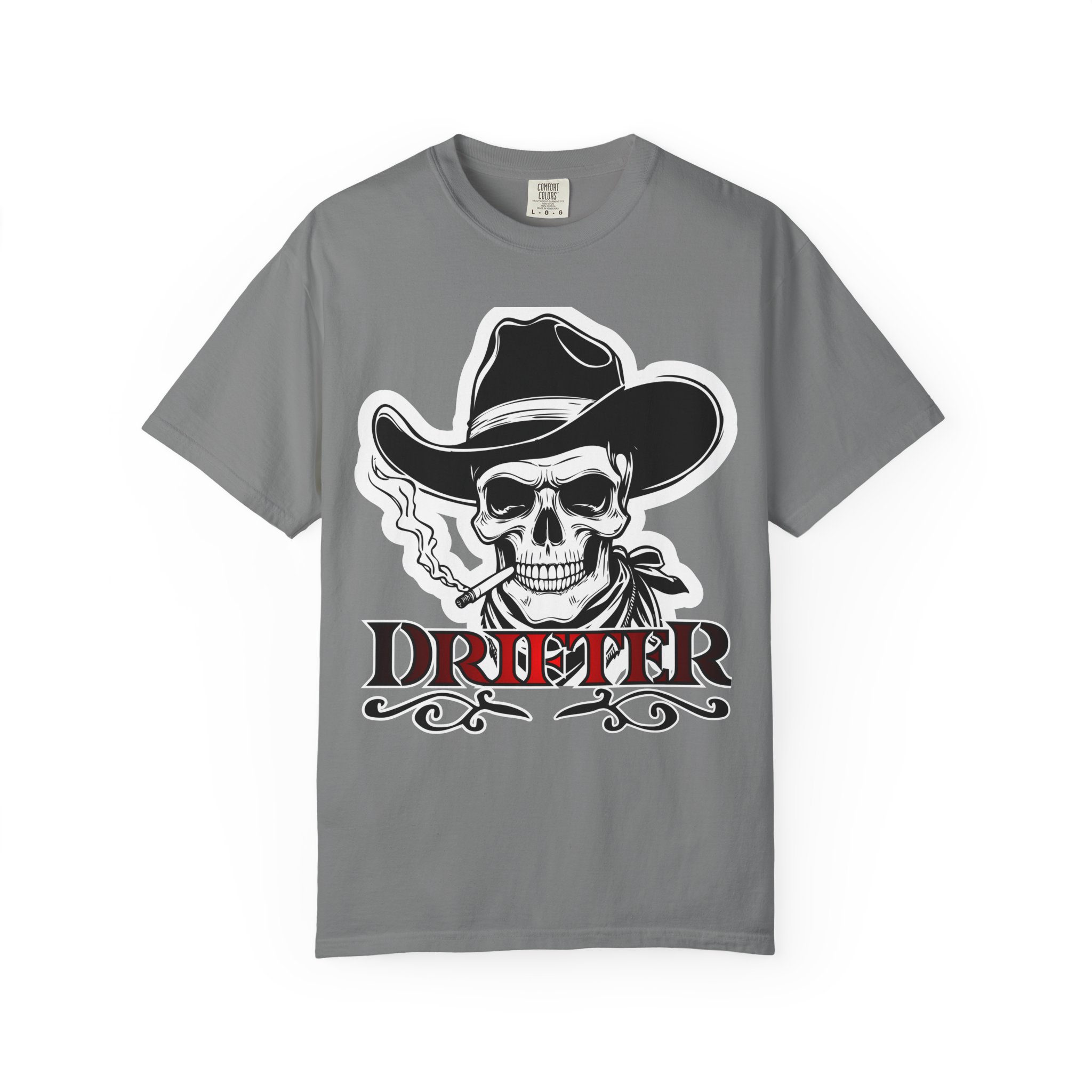 Drifter Skull Cowboy T-Shirt - Image 6
