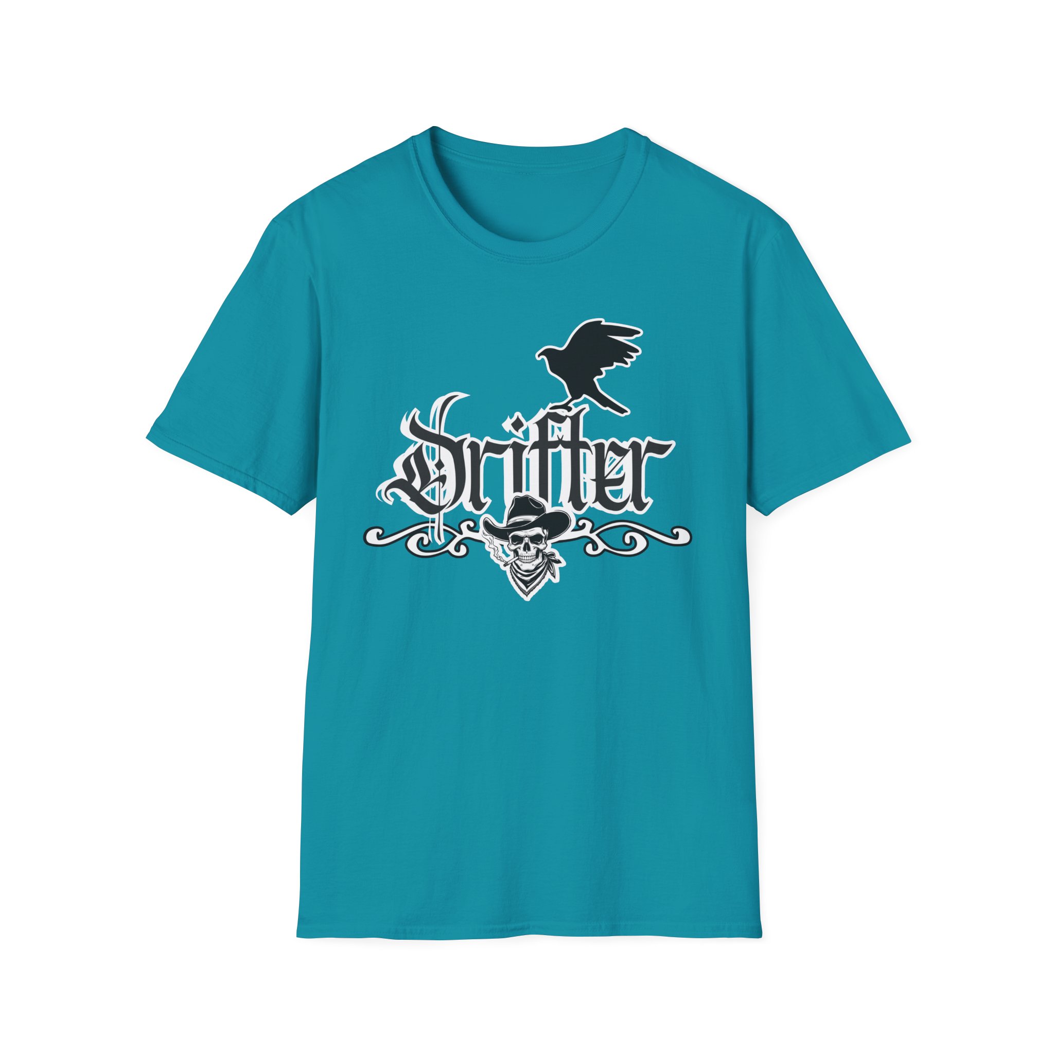 Drifter T-Shirt — Gothic Crow & Skull Vintage Design - Image 58
