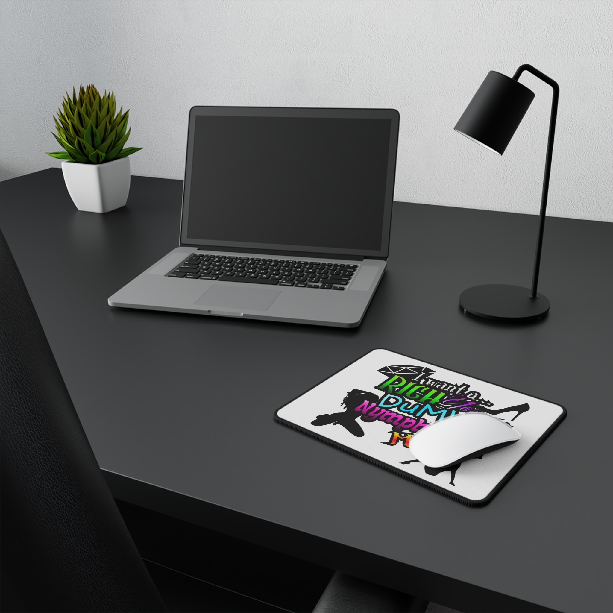 Funny Adult Gaming Mouse Pad — "I Want a Rich Young Dumb Nympho Manic" Graphic - Image 5