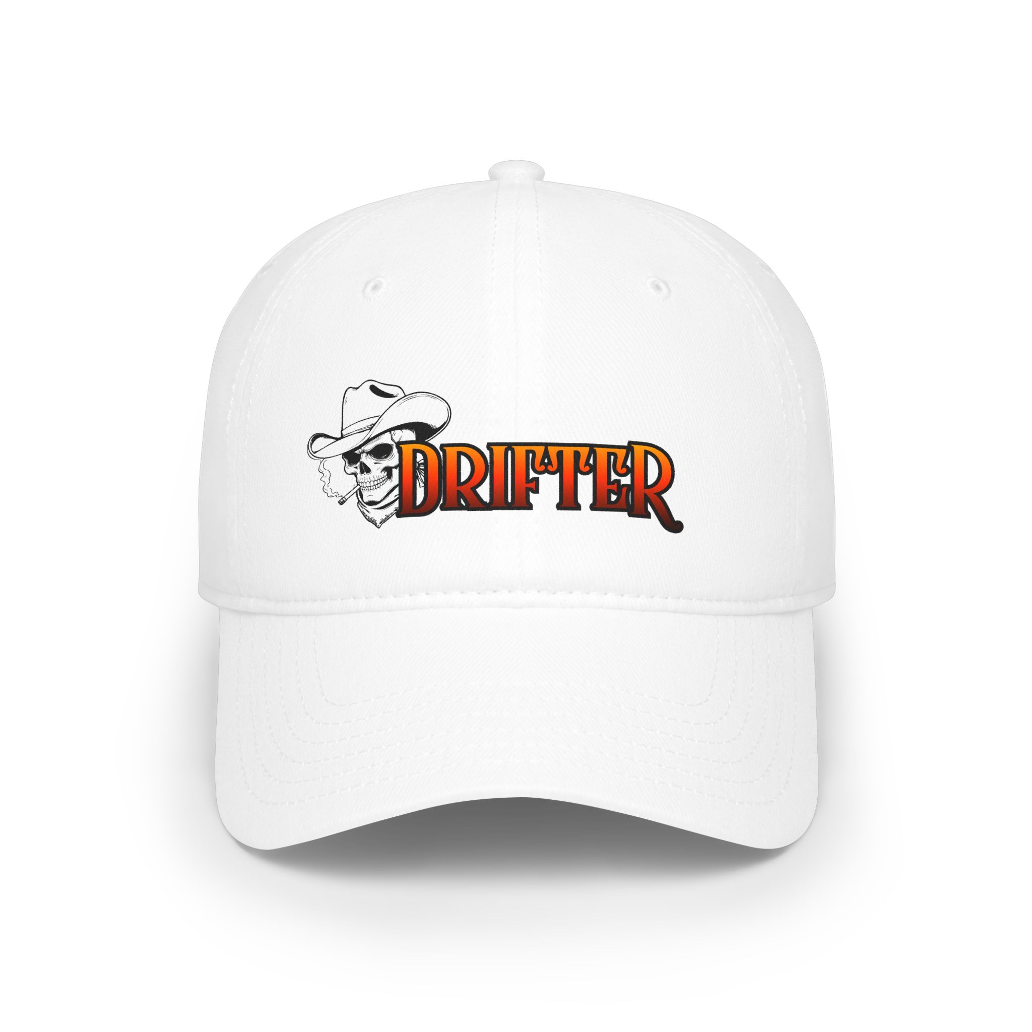Drifter Skull Cowboy Low Profile Baseball Cap - Image 13