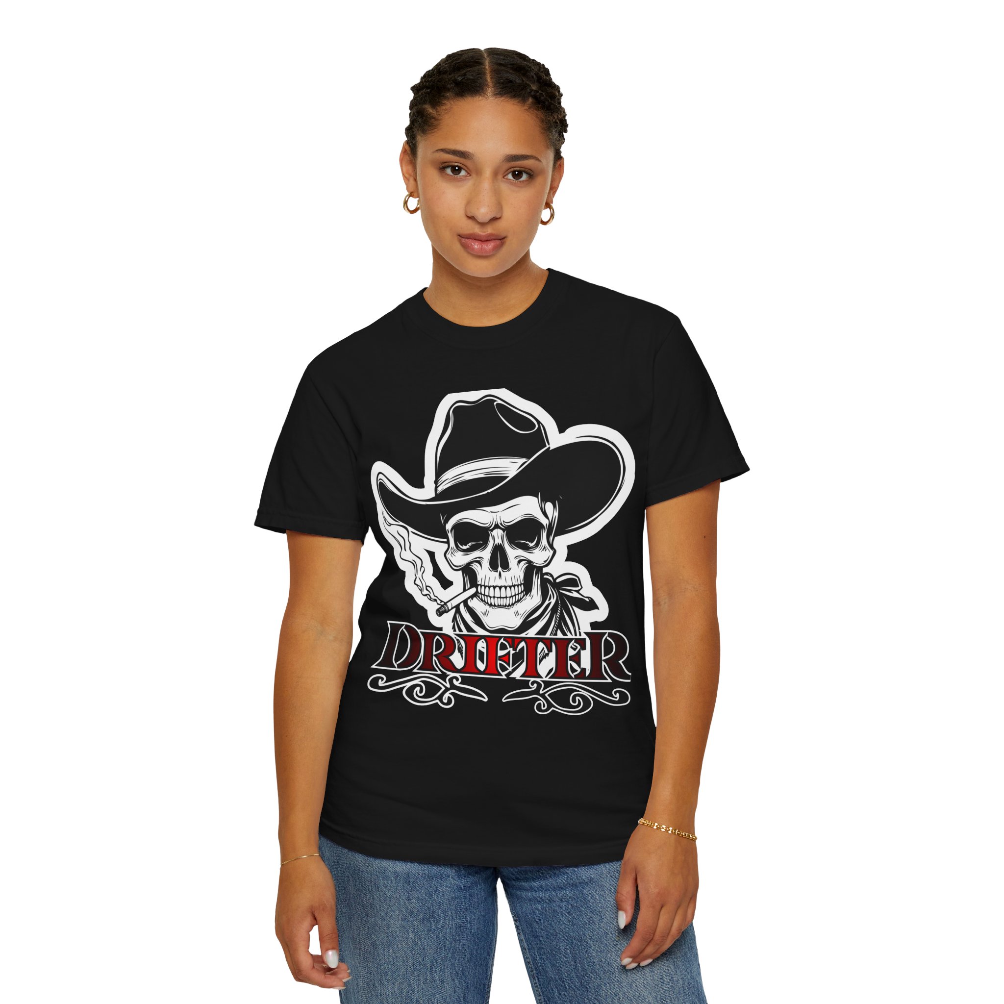 Drifter Skull Cowboy T-Shirt - Image 10