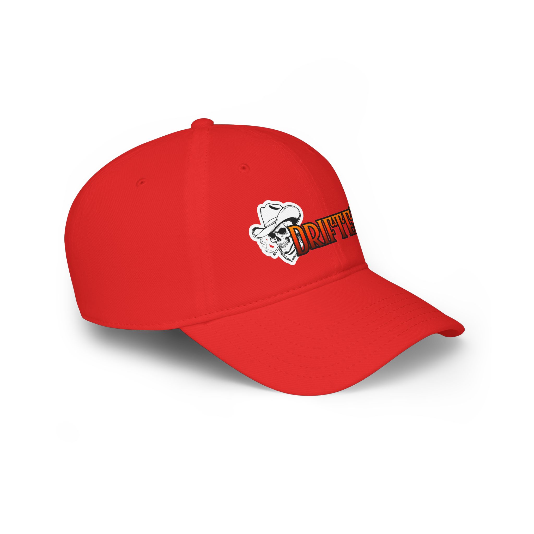 Drifter Skull Cowboy Low Profile Baseball Cap - Image 8