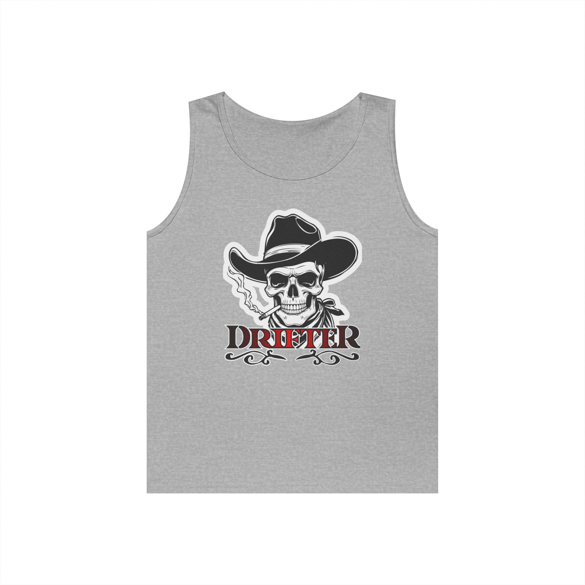 Drifter Skull Cowboy Tank Top — Western Biker Graphic Tank - Image 10