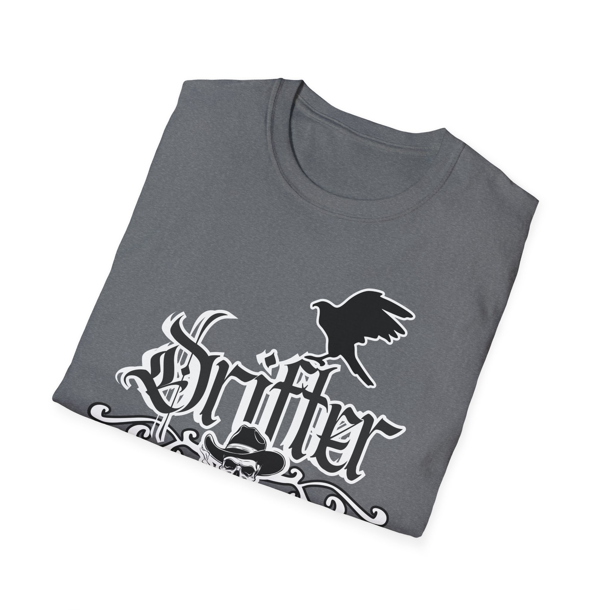Drifter T-Shirt — Gothic Crow & Skull Vintage Design - Image 38