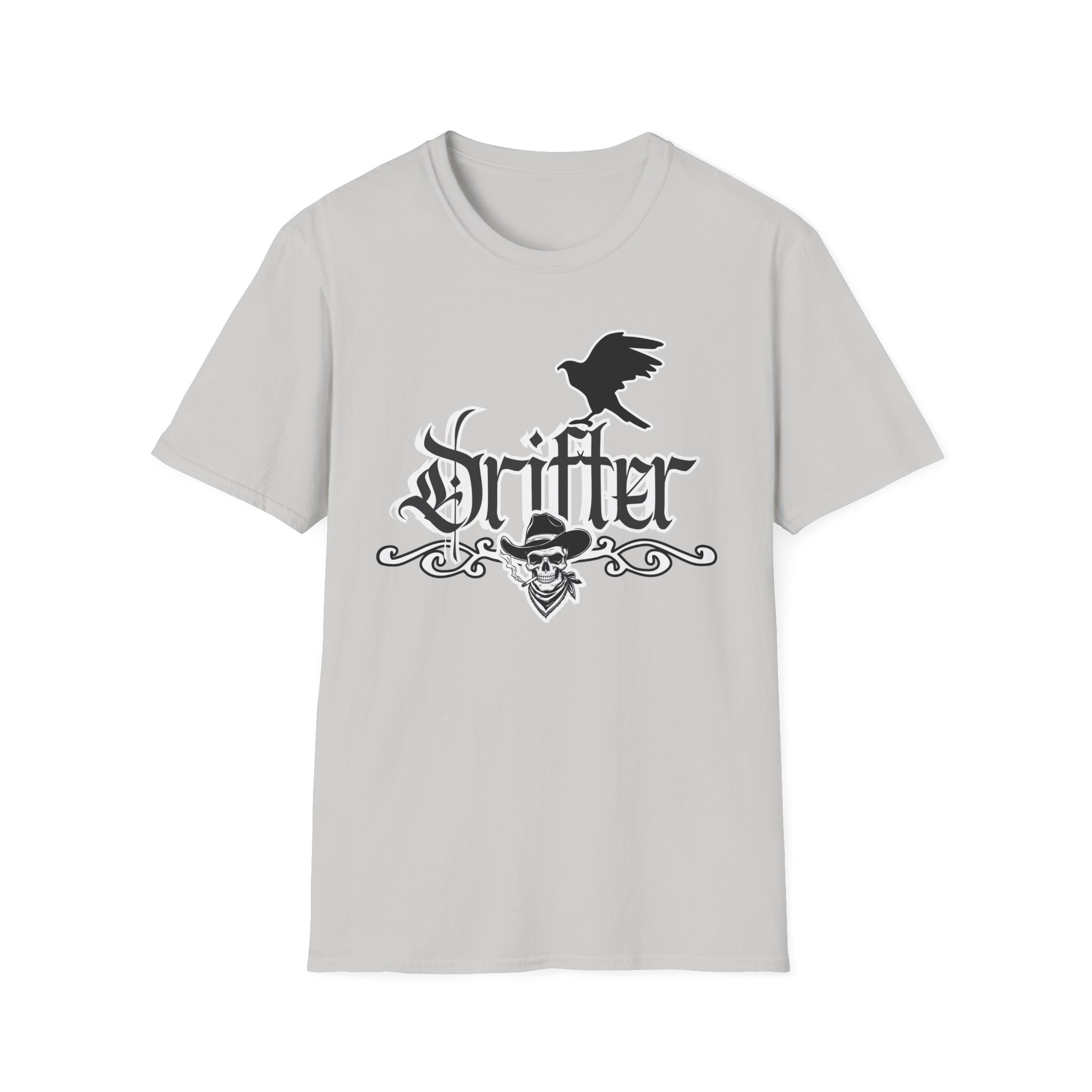 Drifter T-Shirt — Gothic Crow & Skull Vintage Design - Image 16