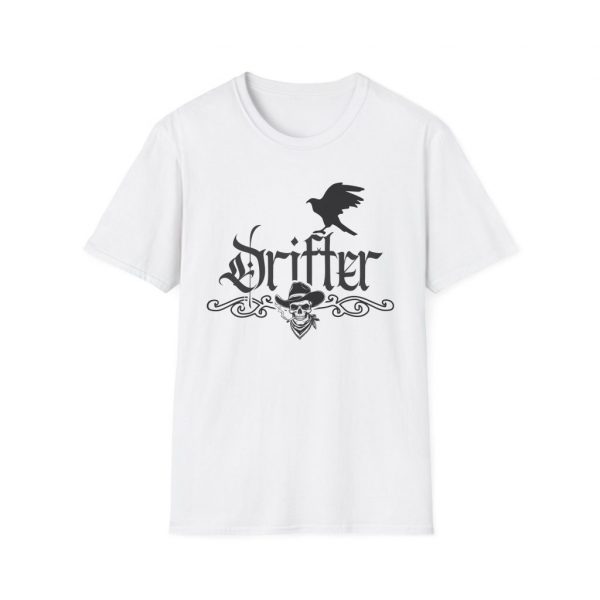 Drifter T-Shirt — Gothic Crow & Skull Vintage Design