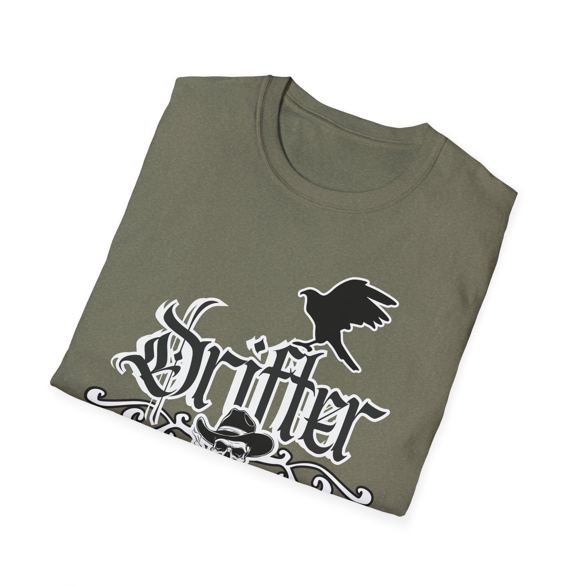 Drifter T-Shirt — Gothic Crow & Skull Vintage Design - Image 31