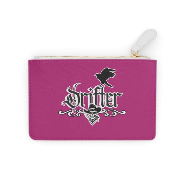 Drifter Mini Clutch Bag — Skull Cowboy Western Zip Pouch