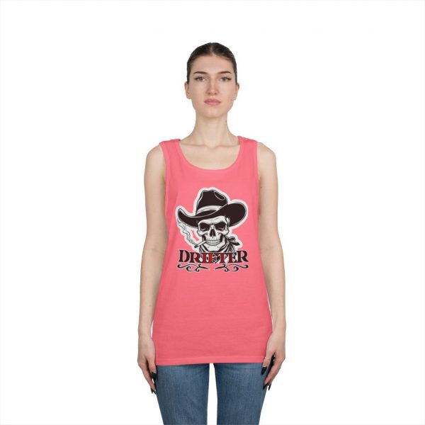 Drifter Skull Cowboy Tank Top — Western Biker Graphic Tank