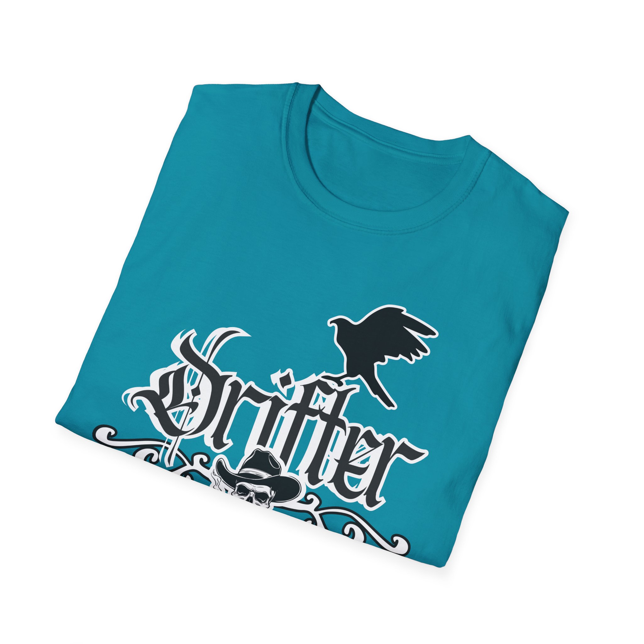 Drifter T-Shirt — Gothic Crow & Skull Vintage Design - Image 59