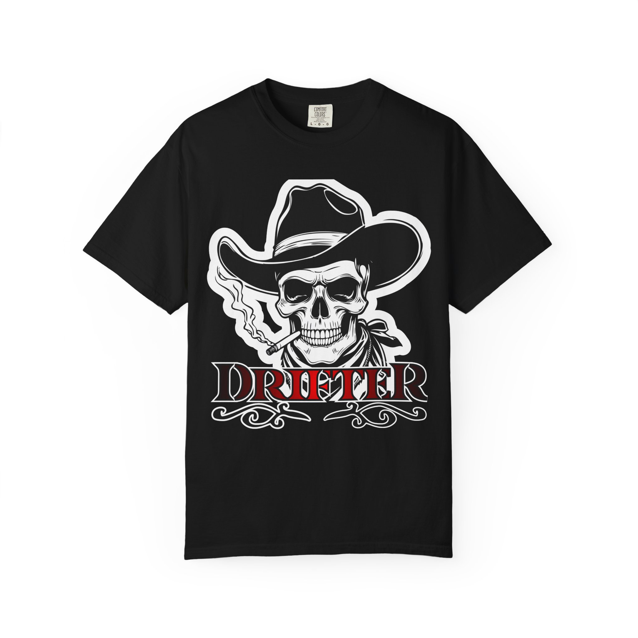 Drifter Skull Cowboy T-Shirt - Image 9