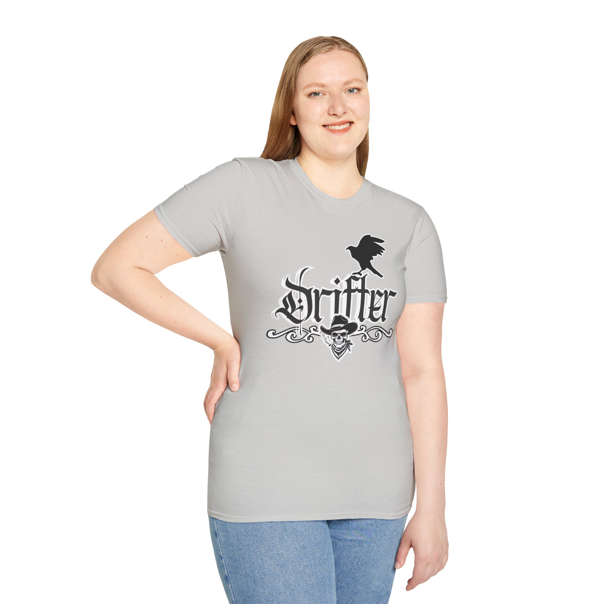 Drifter T-Shirt — Gothic Crow & Skull Vintage Design - Image 20