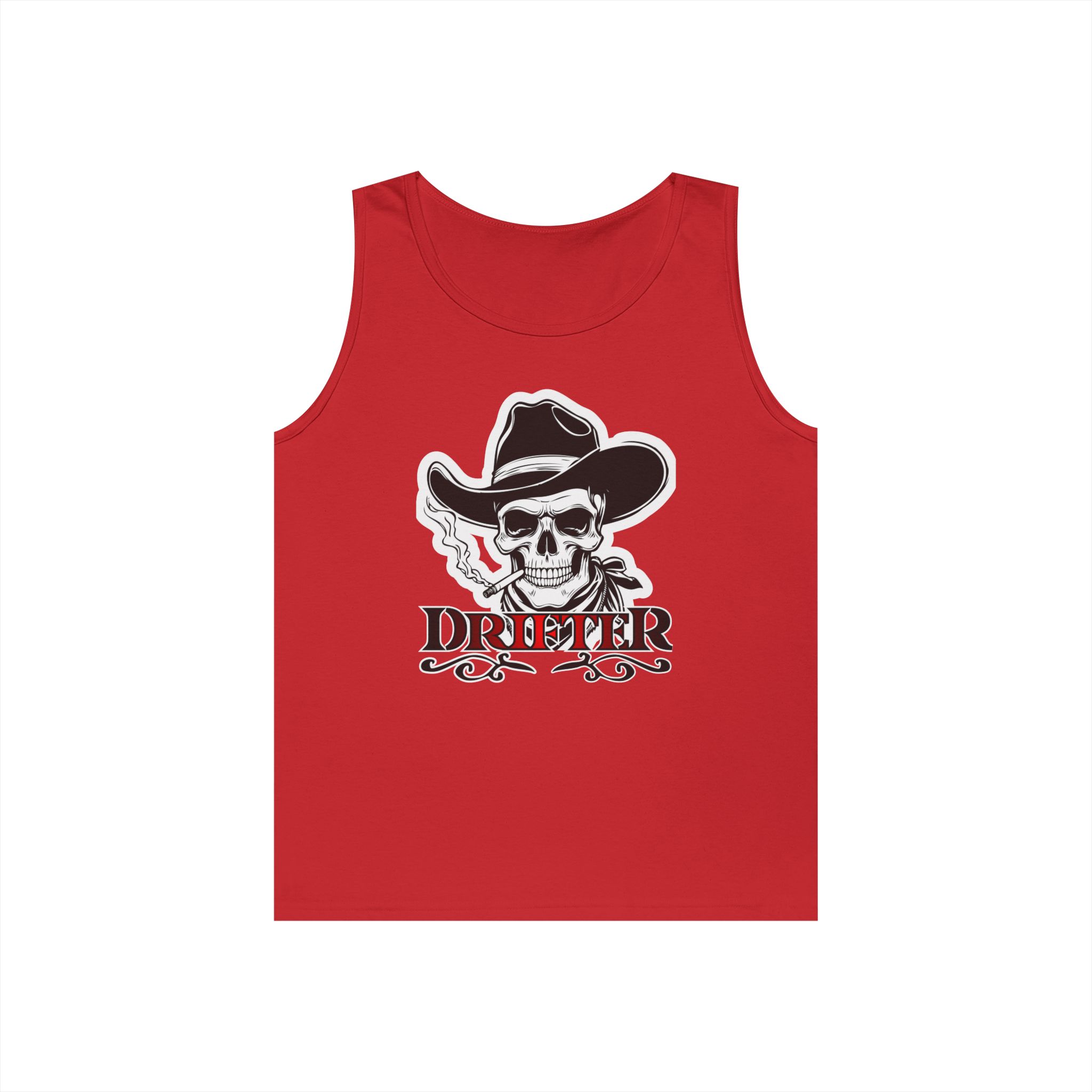 Drifter Skull Cowboy Tank Top — Western Biker Graphic Tank - Image 16