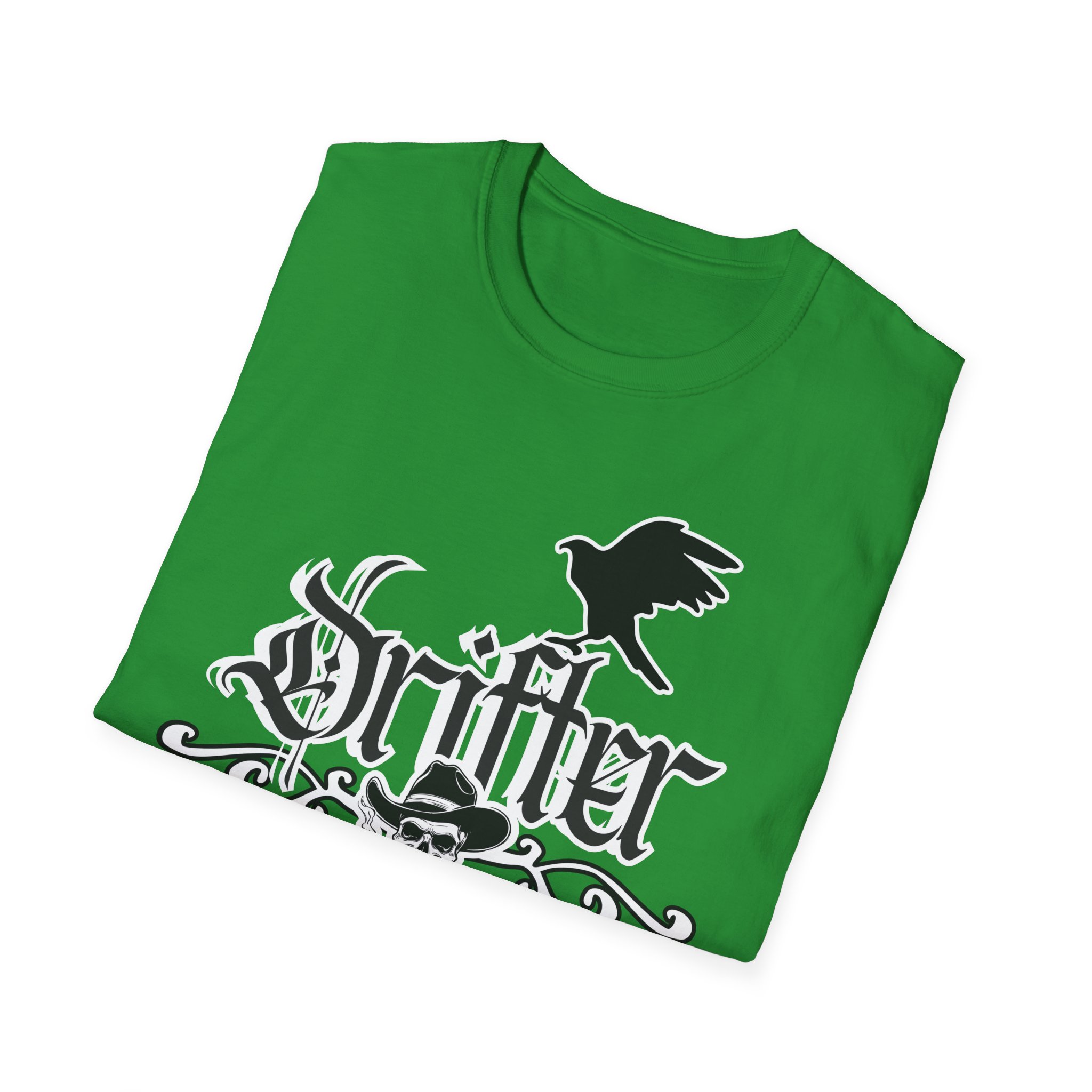 Drifter T-Shirt — Gothic Crow & Skull Vintage Design - Image 45