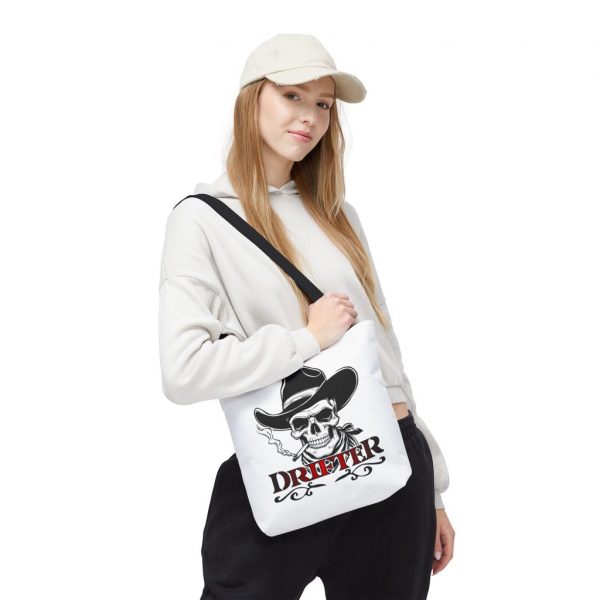 Drifter Skull Cowboy Tote Bag — Gothic Western AOP Tote