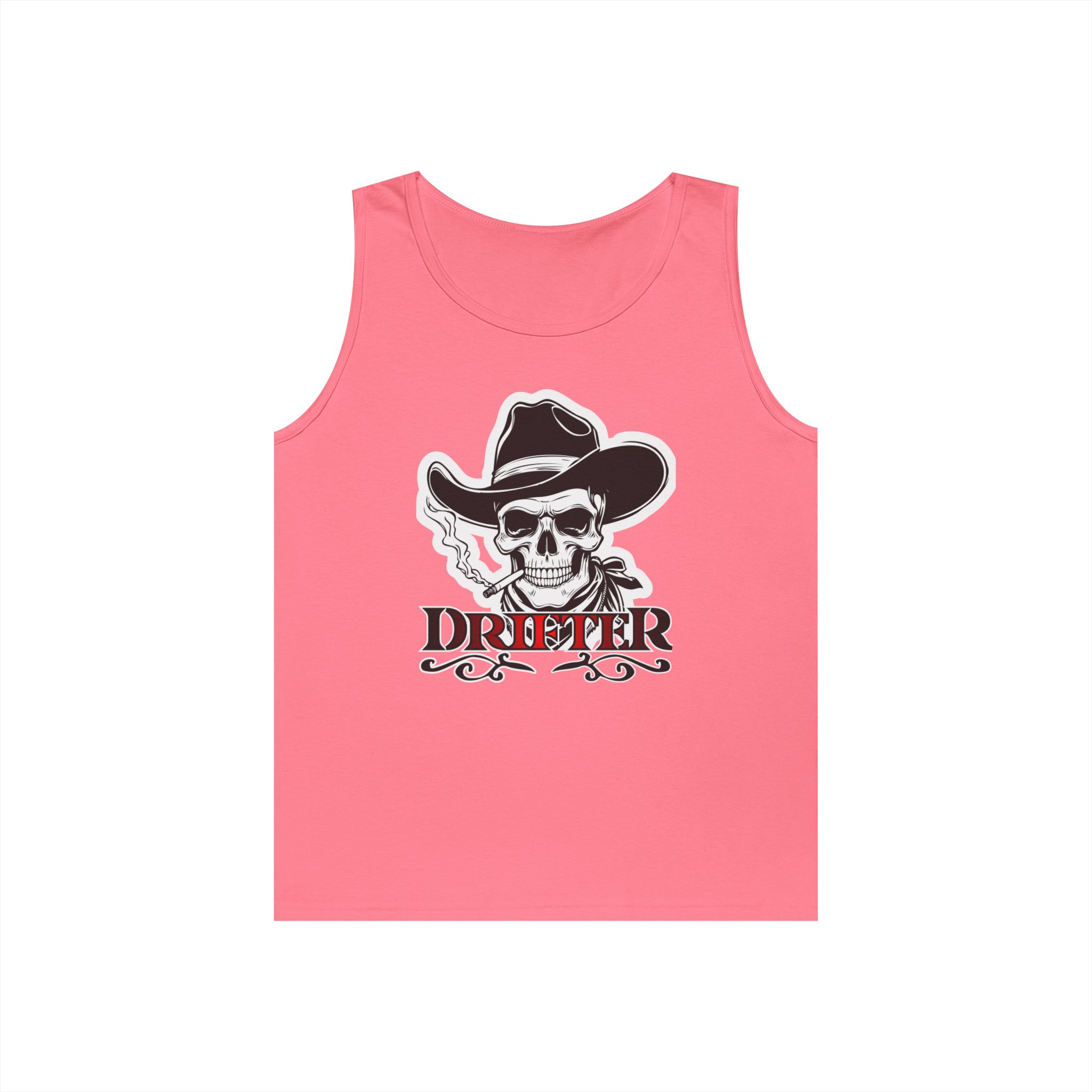 Drifter Skull Cowboy Tank Top — Western Biker Graphic Tank - Image 2