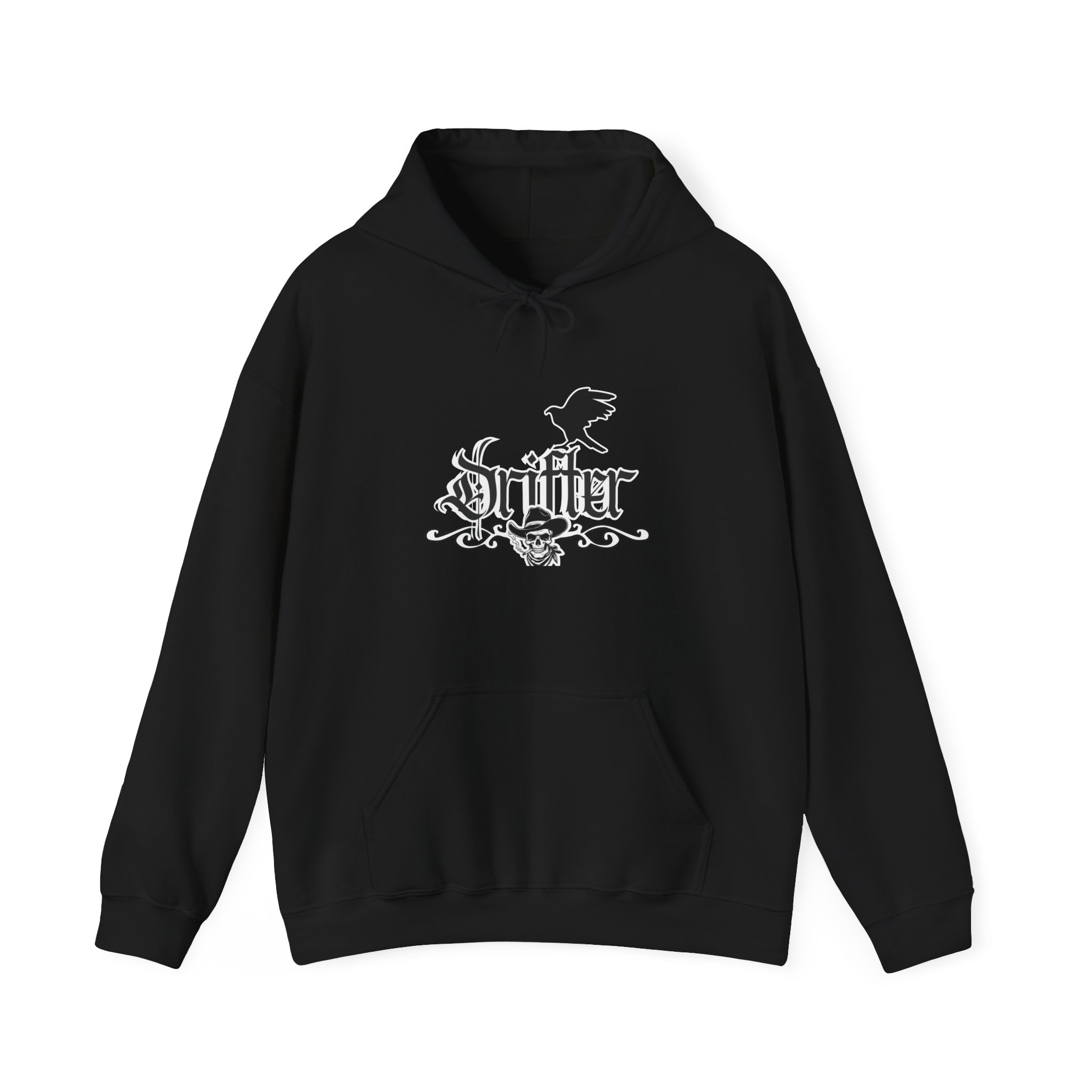 Drifter Gothic Hoodie — Colorful Back Graphic 'Lightning, Rich, Dumb, Nympho' Streetwear - Image 2