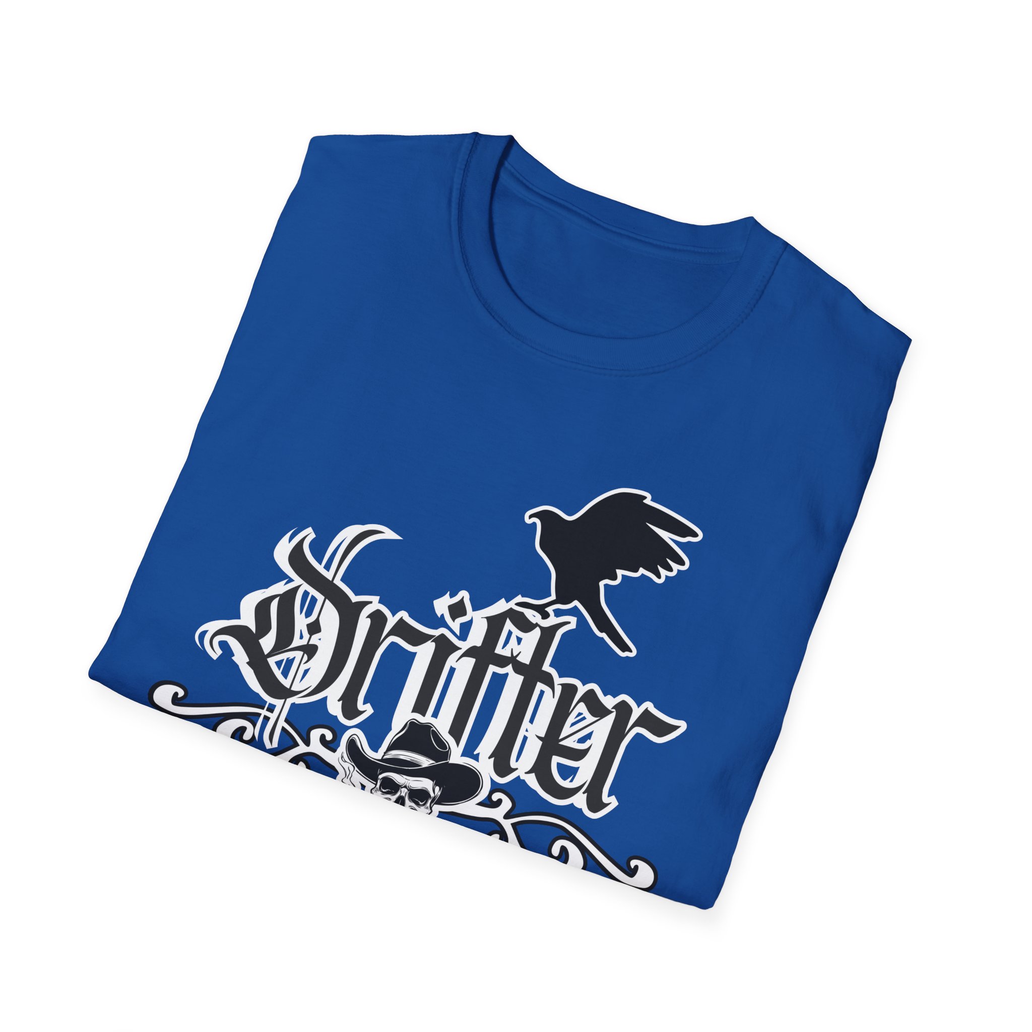 Drifter T-Shirt — Gothic Crow & Skull Vintage Design - Image 80