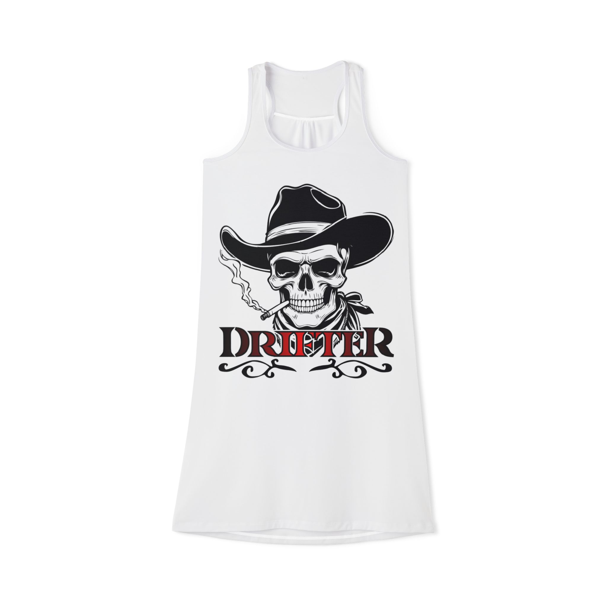 Racerback Dress — 'Drifter' Skull Cowgirl Graphic AOP - Image 2